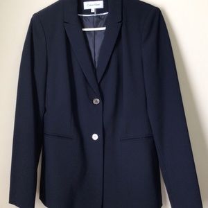 Calvin Klein Navy Blue Professional Stretch Blazer/ Jacket
